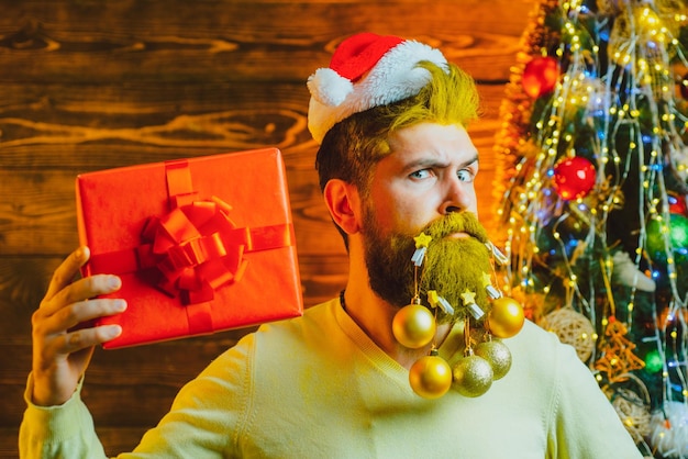 Kerstman Wens je een vrolijk kerstfeest Bezorgcadeaus Kerstman cadeau cadeau