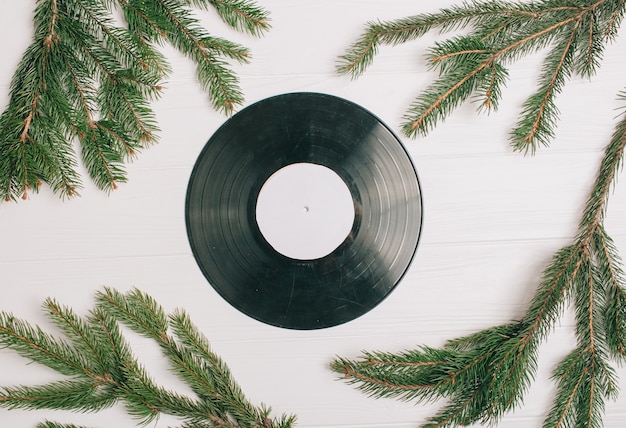 Kerstmis concept muziek records