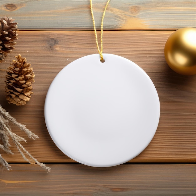 Kerstmis en Nieuwjaar achtergrond Wit leeg prijskaartje Kerst ornament