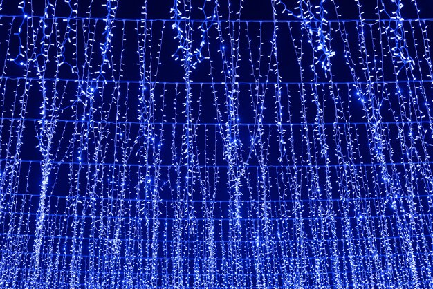 Kerstmis en Nieuwjaar blauwe lichten