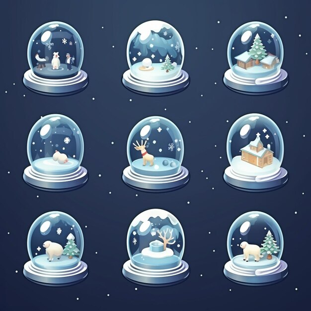 Kerstmis en nieuwjaar cartoon vector naadloos patroon met sneeuwballen