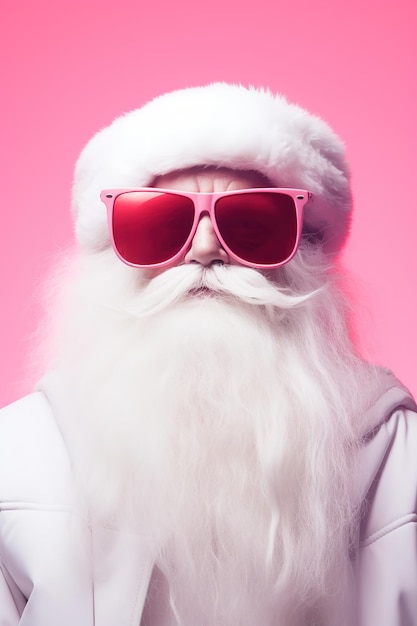 Kerstmis en Nieuwjaar concept Portret van de goede oude Santa Claus Generative Ai