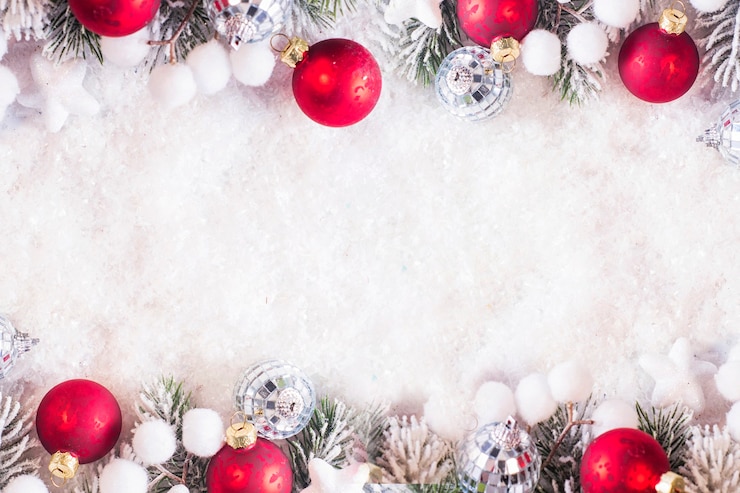 Foto kerstmis en nieuwjaar vakantie achtergrond, winterseizoen. kerst wenskaart