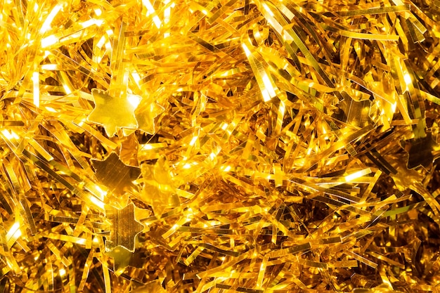 Kerstmis gouden klatergoud als achtergrond