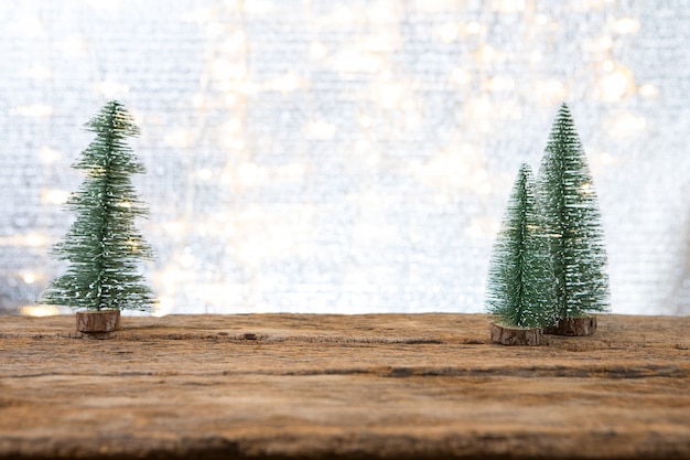 Kerstmis nieuwe jaar met geschenk aanwezig pijnboom achtergrond vieren tijd van gelukkige speciale gelegenheid