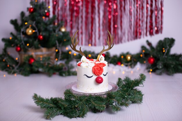 Kerstmiscake met decoratie