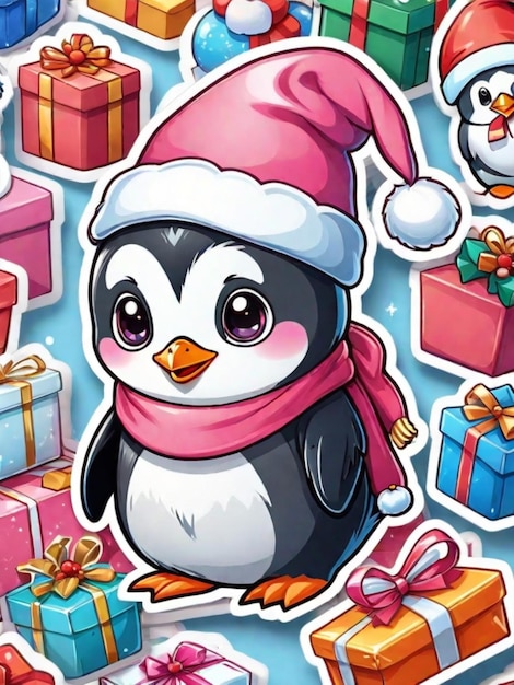 Foto kerstpinguïns