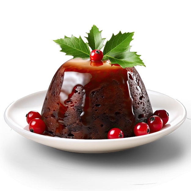 KERSTPRUIM PUDDING UITGESNIJD