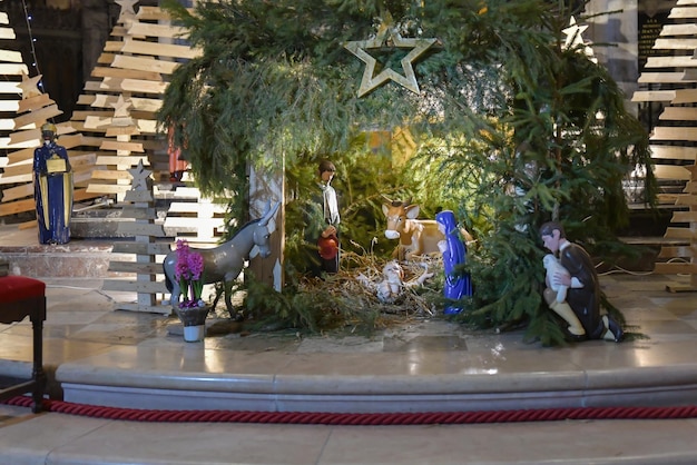 Kerststal met baby Jesus Creche