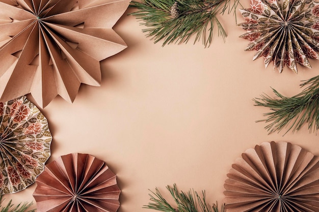 Foto kerststerren kraftpapier decor voor huisdecoratie