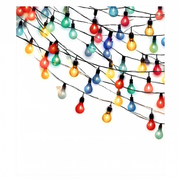 Foto kerststring lichten aquarel clipart