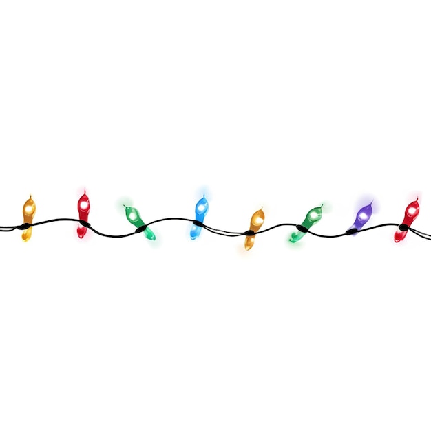 kerststring lichten aquarel clipart