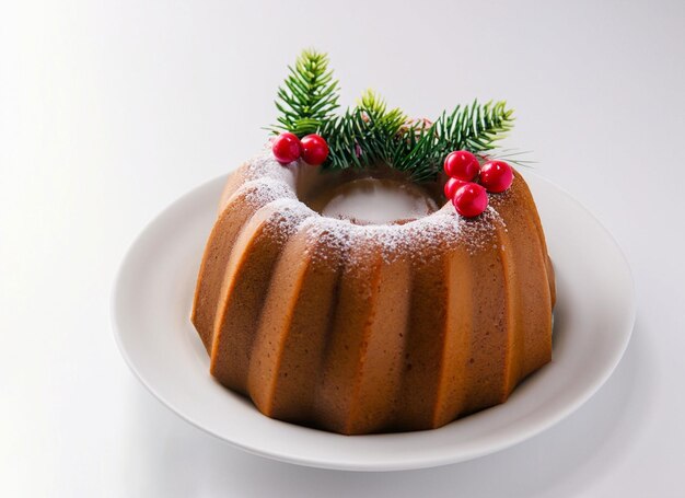 Kersttaartpudding rood