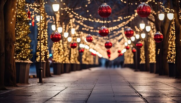 Kerstverlichting op straat