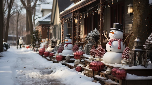 kerstversiering in de stad