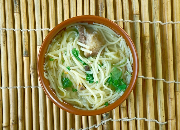 Kesme -  traditional Central Asian noodle dish.