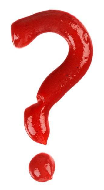 Ketchup Question Mark Isolated