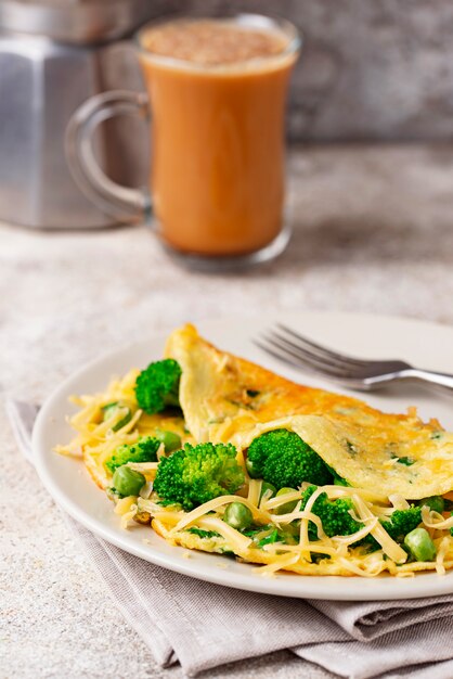 Keto low carb omelet  and bulletproof coffee