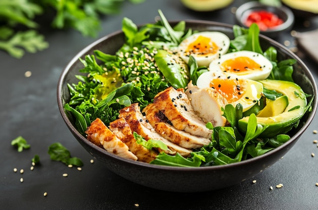 Ketofriendly grilled chicken salad