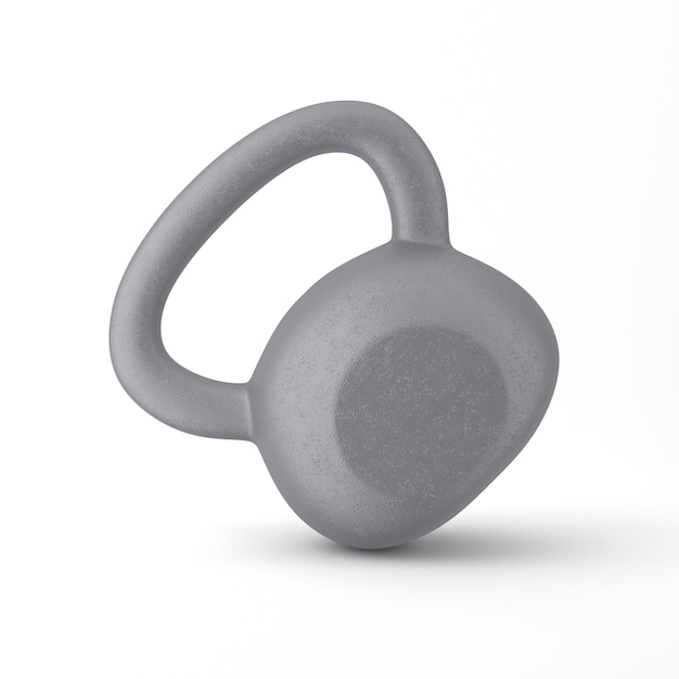 Kettlebell front side view isolated in white background