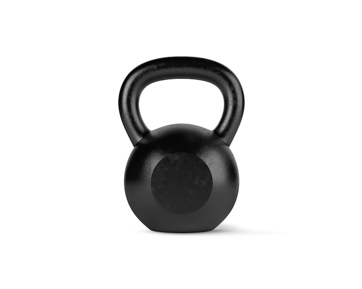 Photo kettlebell gym equipment on white background