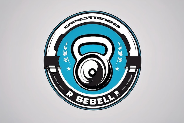 Kettlebell Gym Fitness Logo Bewerkbare en Veranderbare Vector Illustratie.