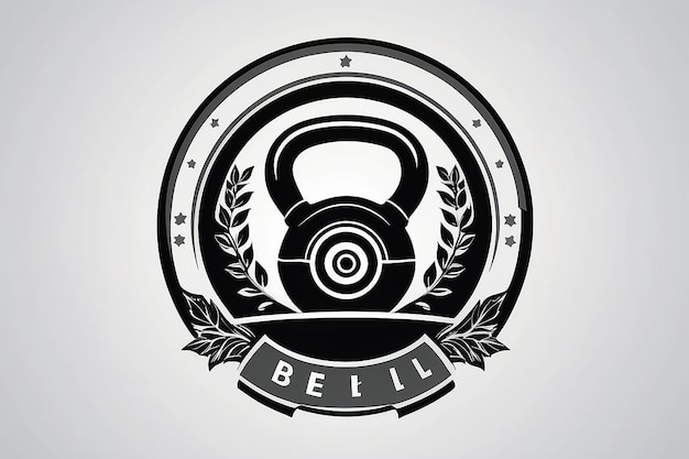 Kettlebell Gym Fitness Logo Bewerkbare en veranderbare vectorillustratie