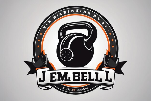 Kettlebell Gym Fitness Logo Bewerkbare en veranderbare vectorillustratie