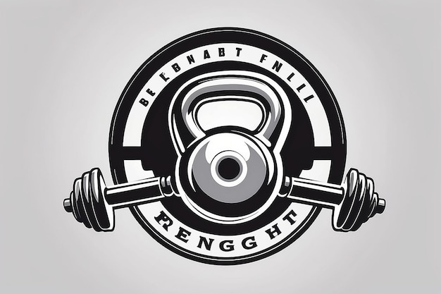 Kettlebell Gym Fitness Logo Bewerkbare en veranderbare vectorillustratie