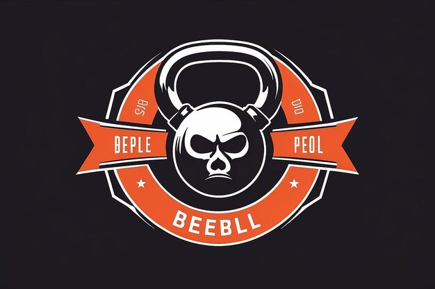 Kettlebell Gym Fitness Logo Bewerkbare en veranderbare vectorillustratie