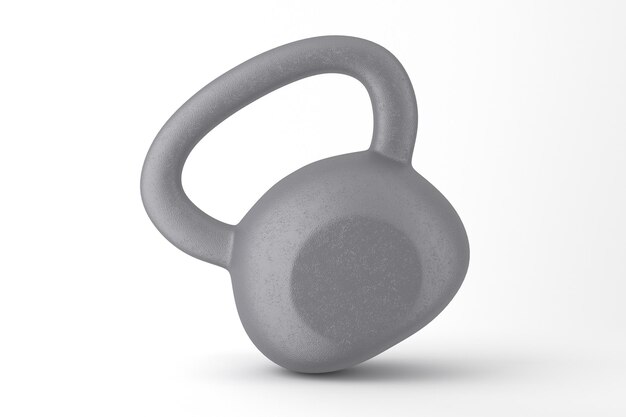 Kettlebell vooraanzicht op witte achtergrond