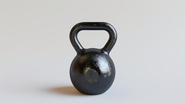 Foto kettlebell su sfondo bianco