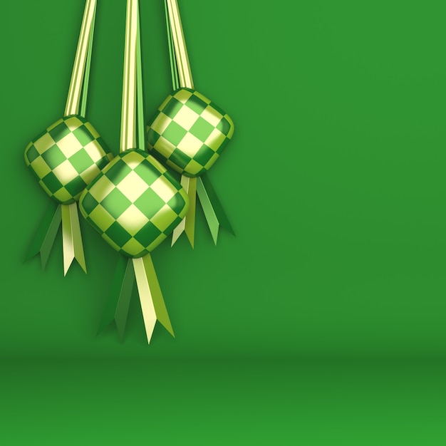 ketupat indonesian traditional food illustrated