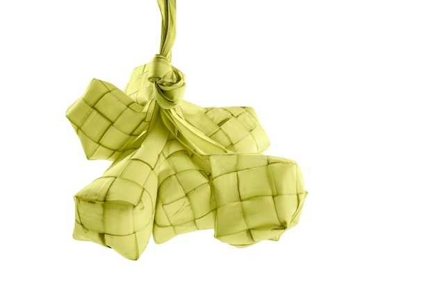 ketupat rice dumpling is a traditional food of indonesia during eid al fitr