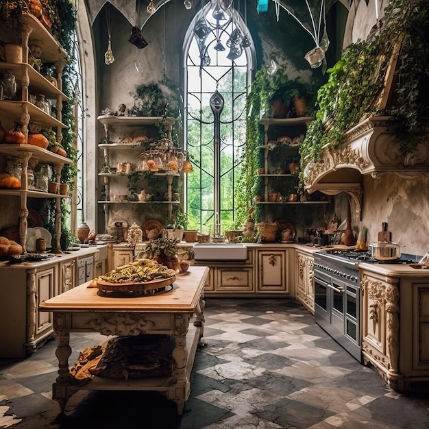 keuken in gotische stijl