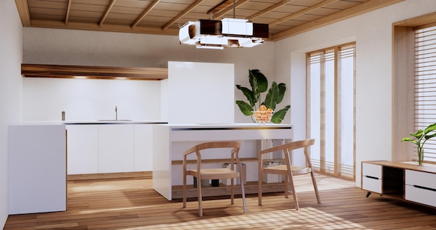 Keuken kamer moderne stijl 3d-rendering