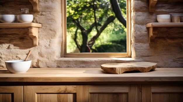 Keuken toonbank met kom voor countrystyle Huisdecoratie Interieur van een moderne keuken van massief hout