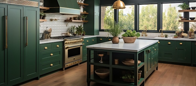 Foto keukenkasten in een provo huis utah zijn groen