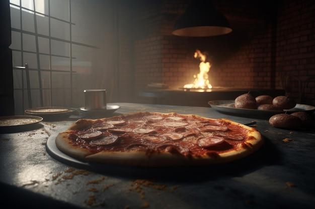 Keukenoven pizzahaard Genereer Ai