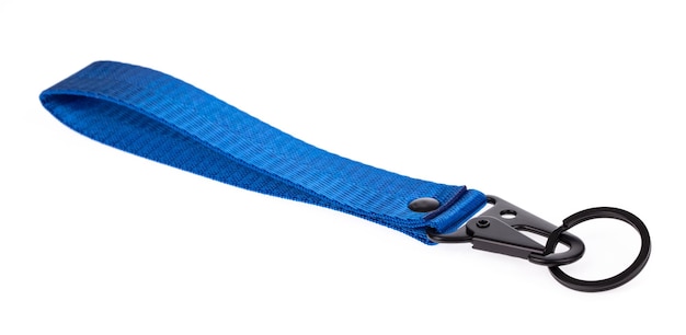 key holder with carabiner isolated on white  ​background