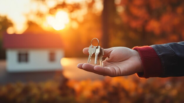 Premium Photo | The Key to a New Beginning Symbolic Handover of