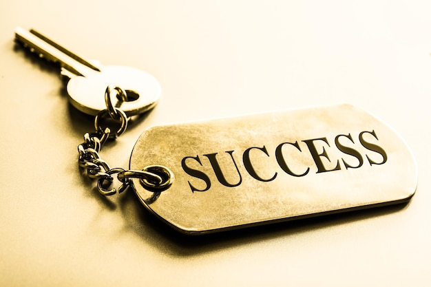 Photo key to success business concept