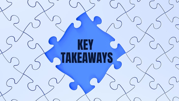 Key takeaways puzzle concept