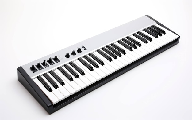 Фото Клавиатура для музыкального производства на белом фоне