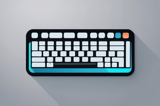 keyboard icon vector illustration flat design