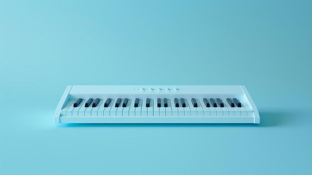 キーボード付きの楽器 背景が明るい