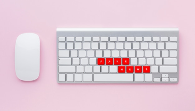 Photo keyboard with fake news