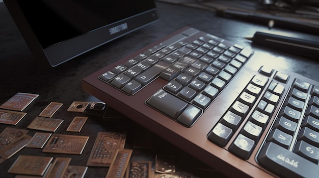 A keyboard with the word esc on it