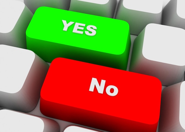 keyboard yes no concept