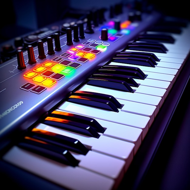 keyboards with colorful lights